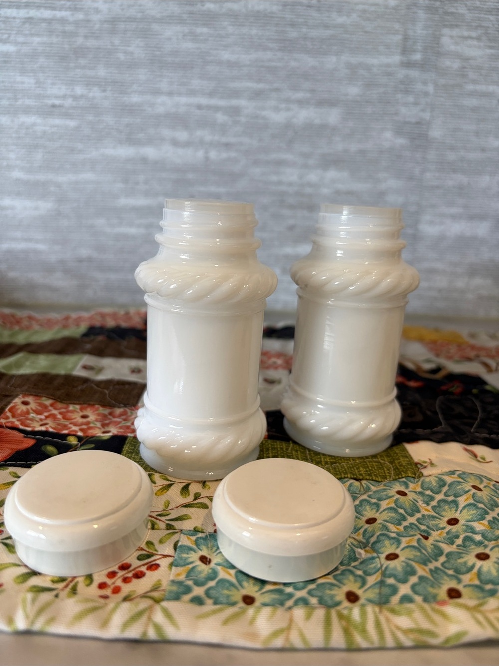 VTG Hazel Atlas Milk Glass S & P Shakers